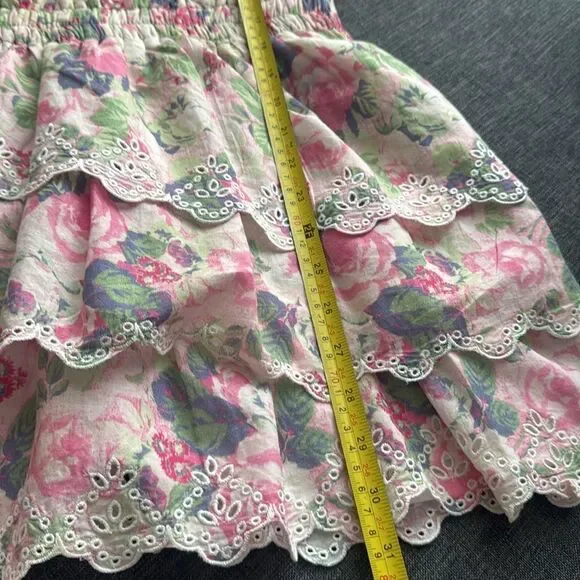 Loveshackfancy Mavis Ruffle Eyelet Floral Mini Dress Size Small - Picture 15 of 16